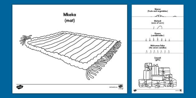 Printable kwanzaa loring pages for kids usa
