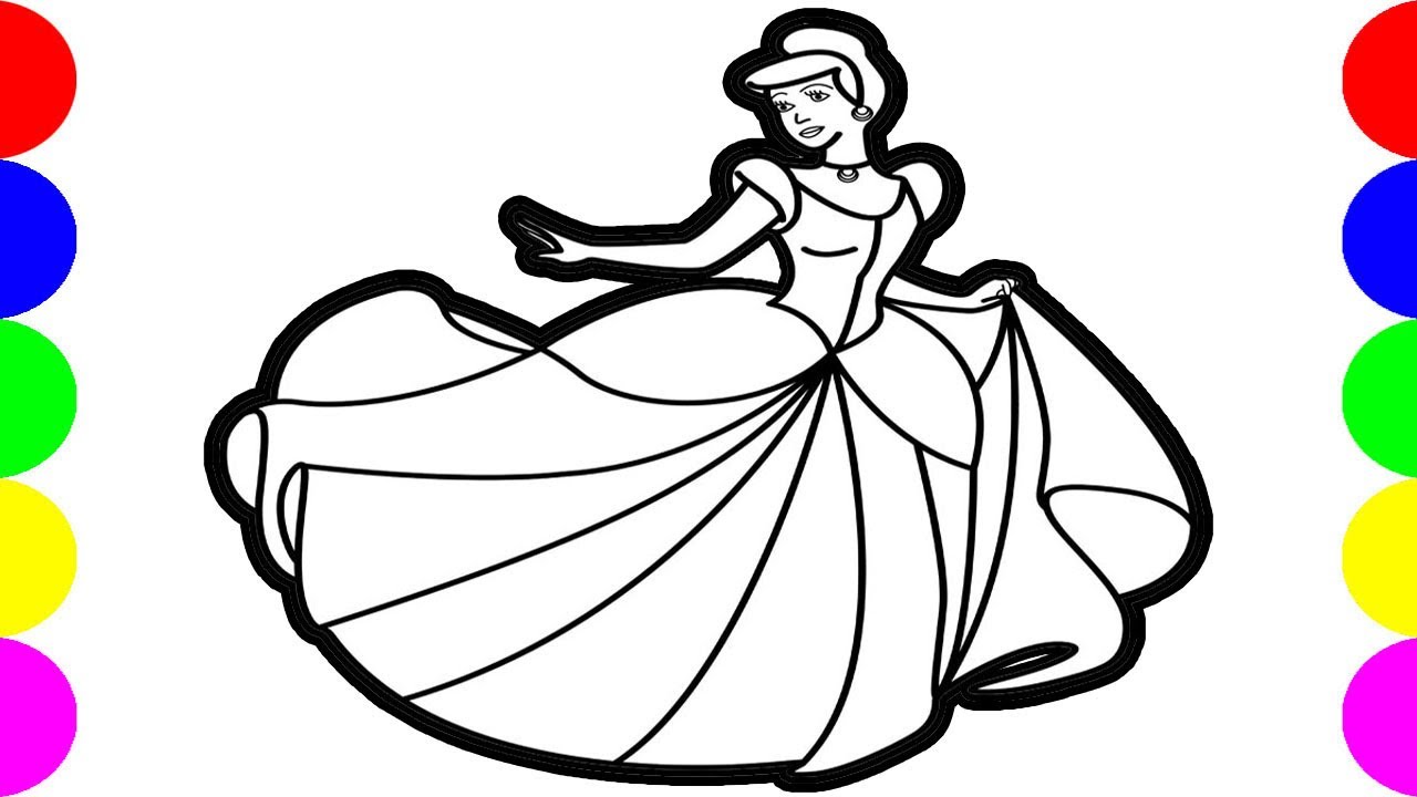 Princess barbie doll cartoon simple drawing pictures easy for kids jolly toy art