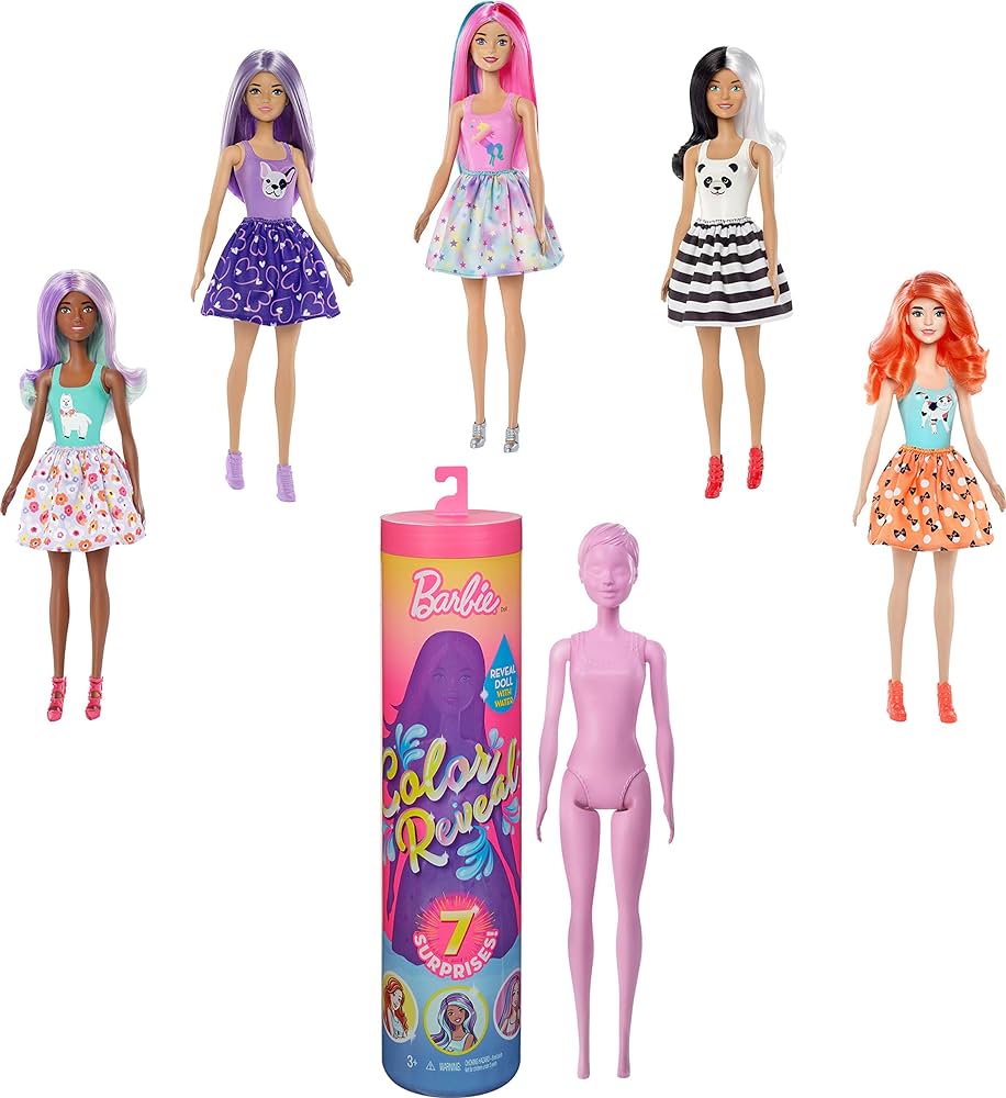 Barbie colour reveal doll toys games