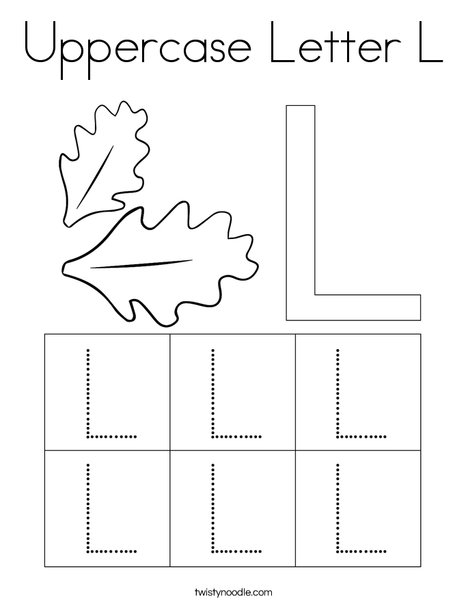 Uppercase letter l coloring page