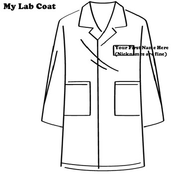 All about me lab coat decorating by scienceandsunshine tpt