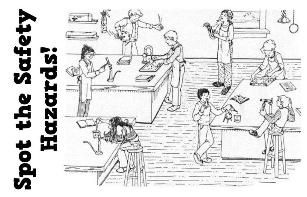 Spot the safety hazards picture math love