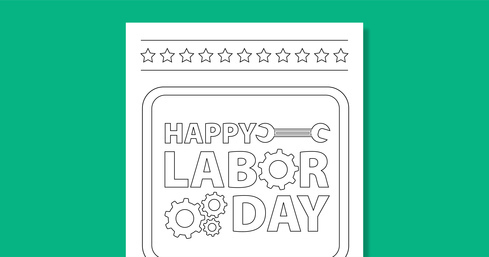 Labor day coloring sheet news