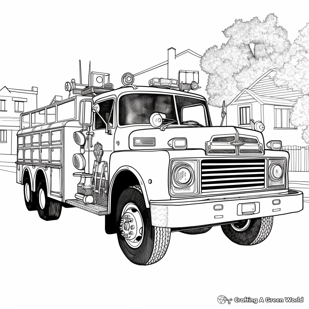 Fire truck coloring pages