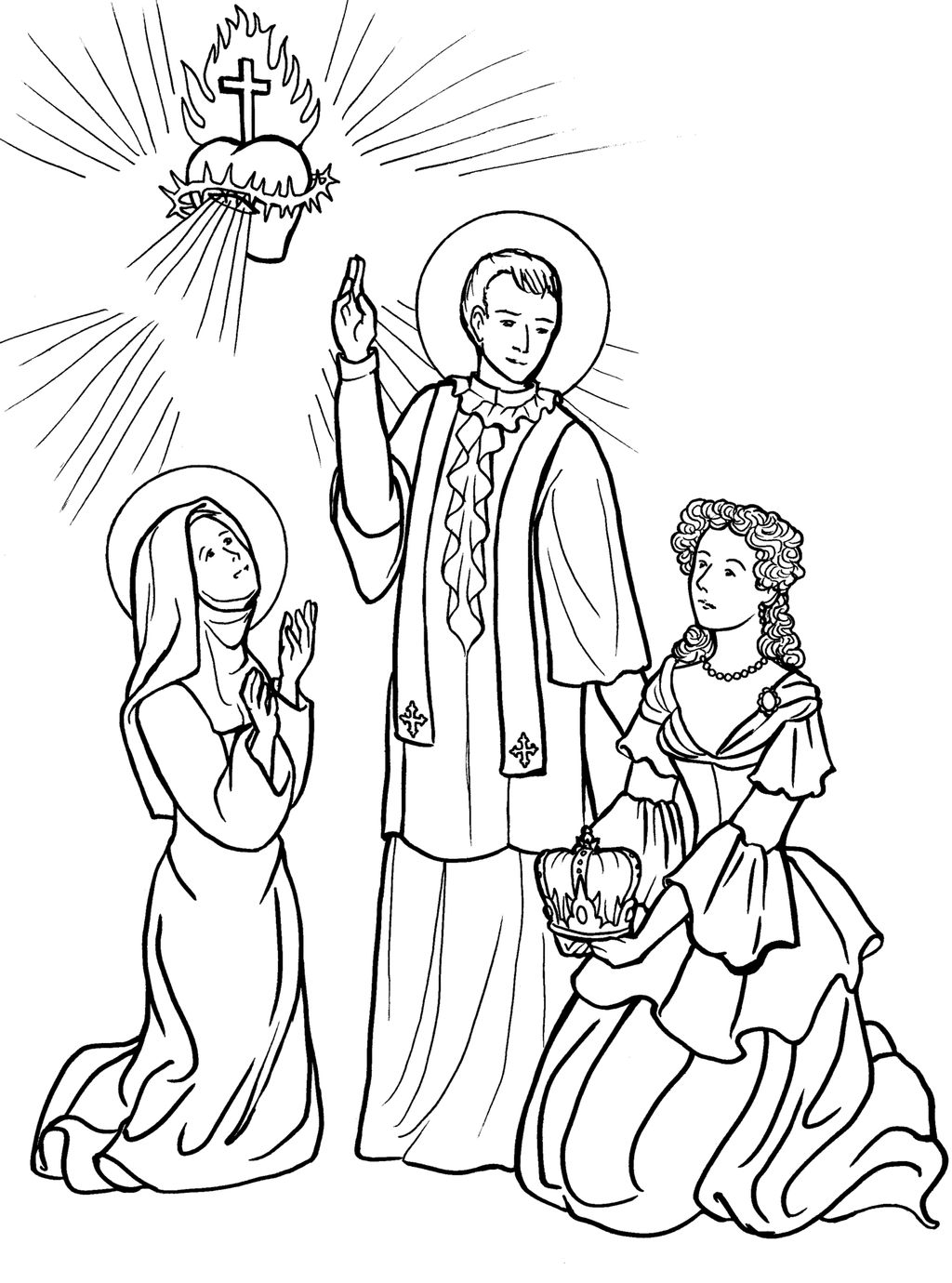 St claude de la colombiere coloring page by firefiriel on