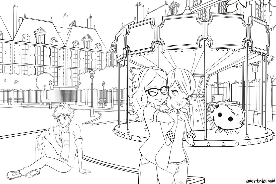 Coloring page ladybug hero costume resembles the coloring of a ladybug coloring ladybug and cat noir