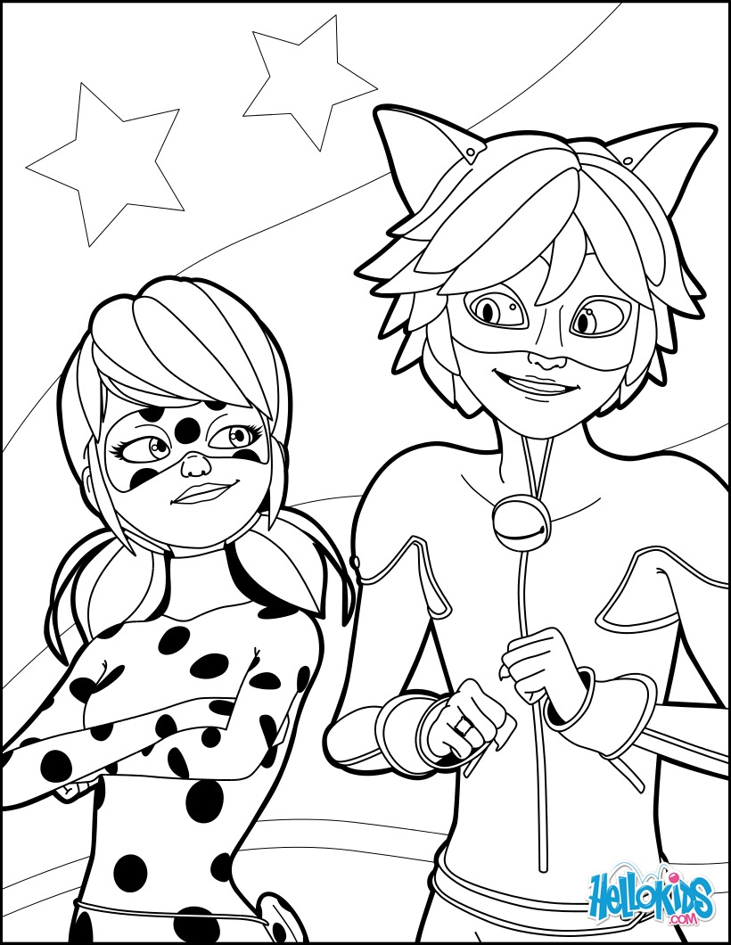 Miraculous ladybug coloring pages