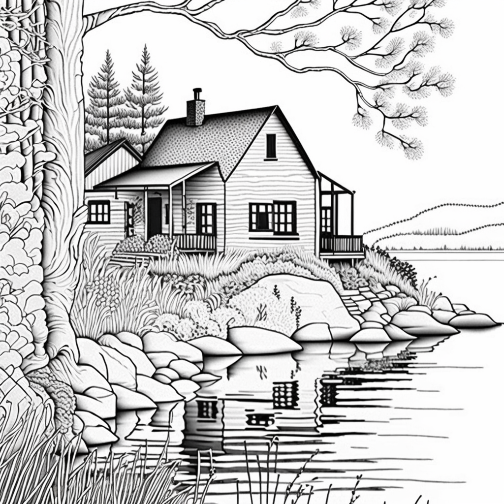 Ai midjourney prompts for house coloring pages â the ai prompt shop