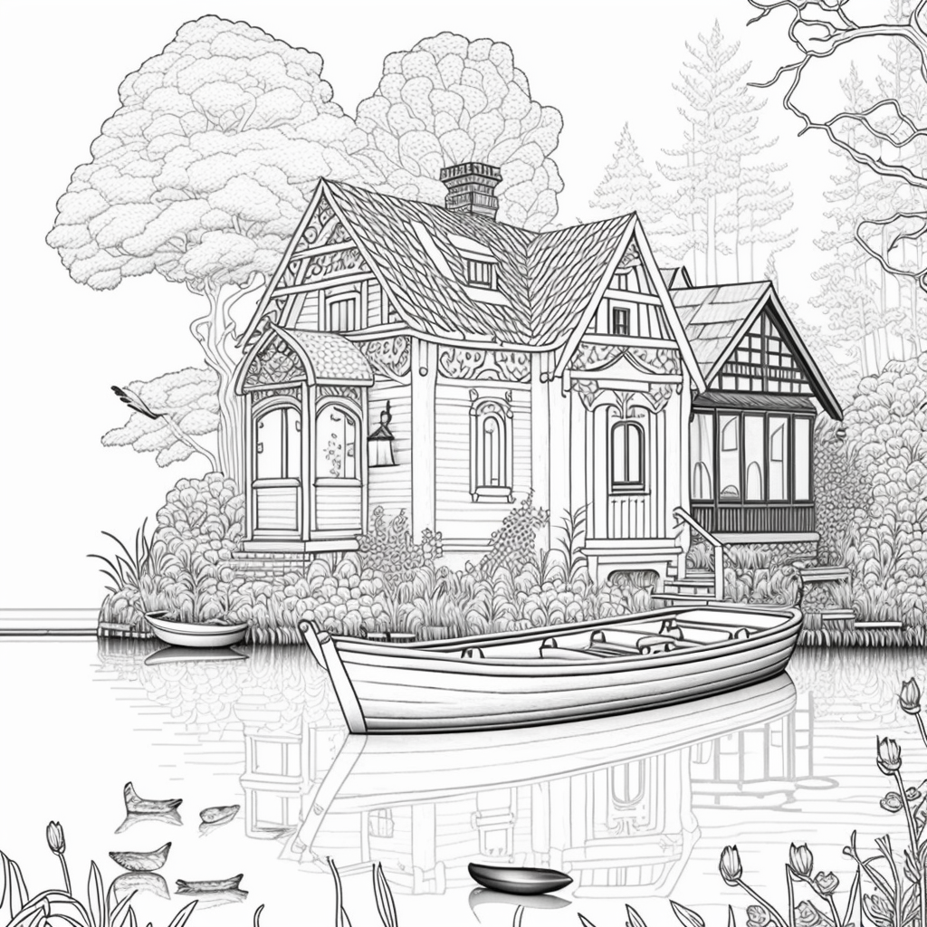 Ai midjourney prompts for house coloring pages â the ai prompt shop