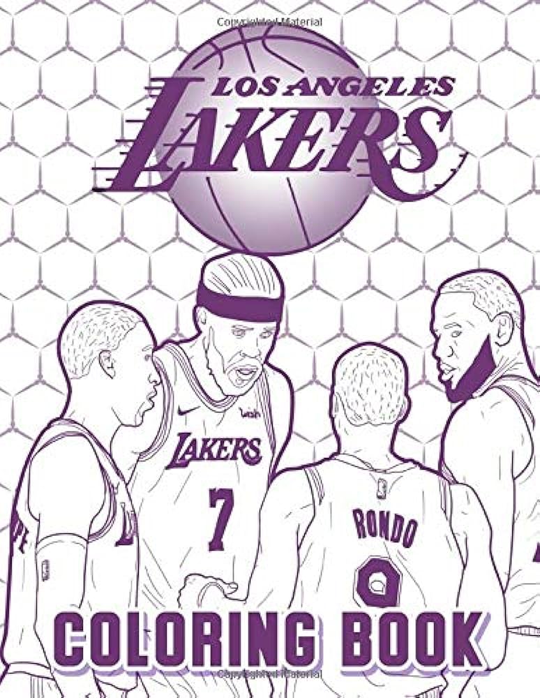 Los angeles lakers coloring book la lakers coloring books for adult perfect gift birthday or holidays doyle ronnie books