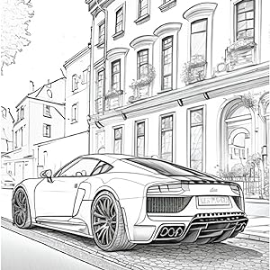 Exotic sports cars coloring book sport car coloring book for adults