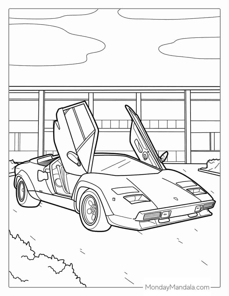 Lamborghini coloring pages free pdf printables