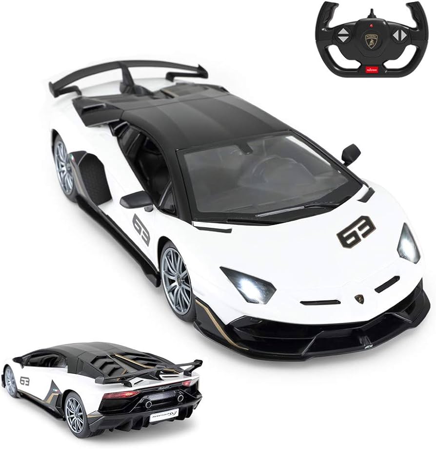 Rastar toy lamborghini car lamborghini aventador svj remote control model car super rc sport racing car for kids boys gifts ghz white toys games