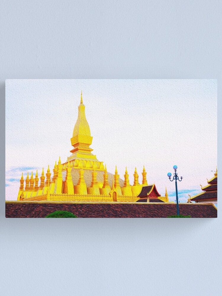 Thatluang vientiane laos color paint canvas print for sale by vilai