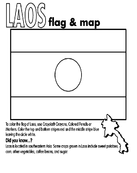 Laos on crayola laos lao flag color