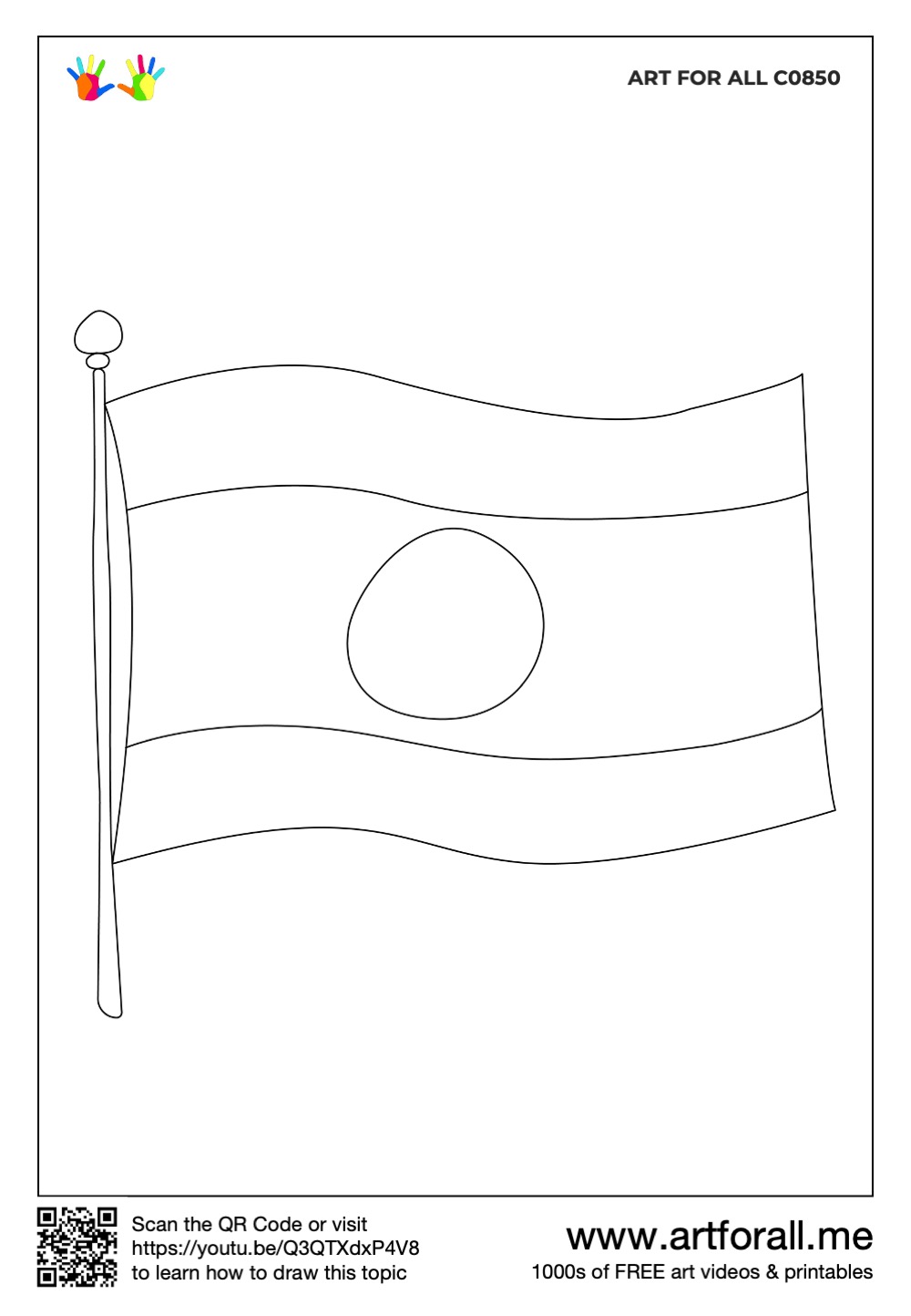 How to draw the national flag of laos