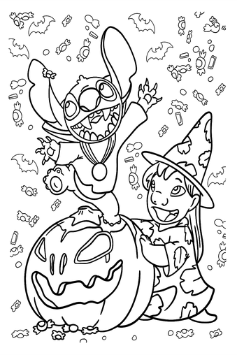 Disney halloween coloring pages