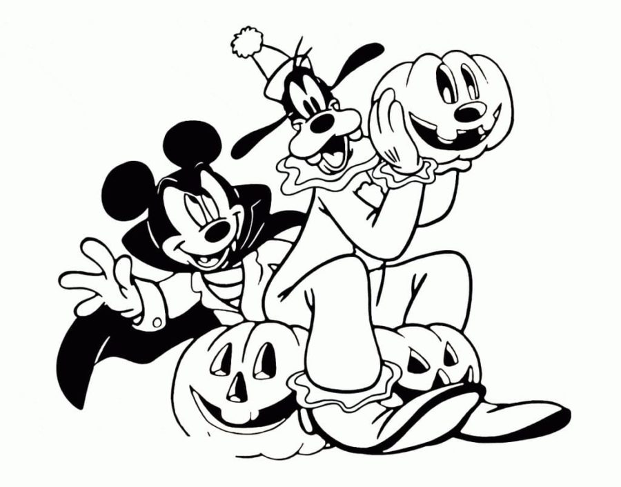 Disney halloween coloring pages