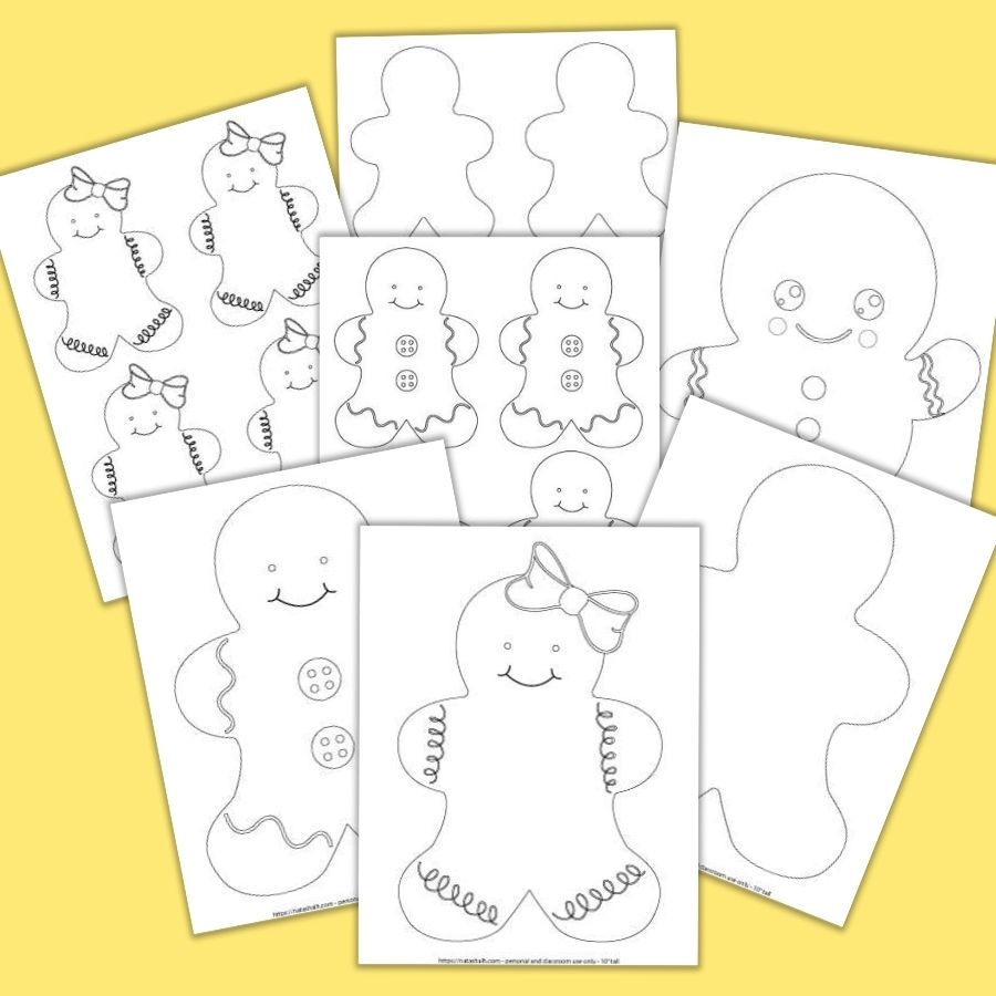 Free printable gingerbread man templates great for kids holiday crafts on a budget