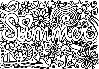Summer coloring page for kids