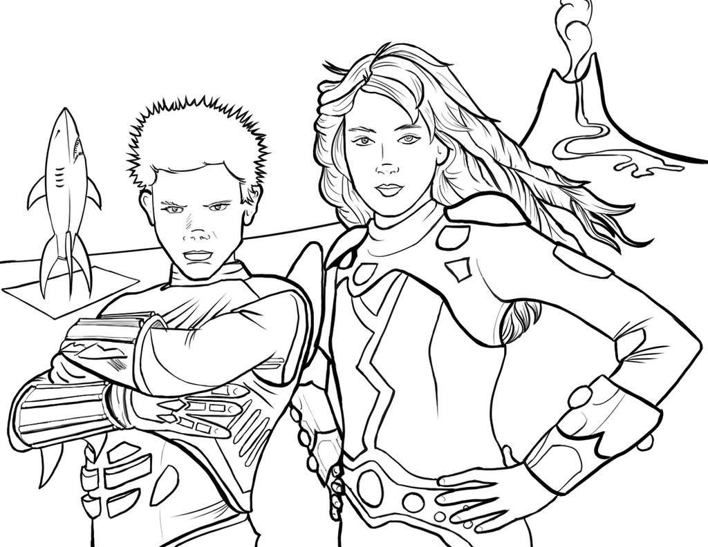 Sharkboy and lavagirl coloring page by pjmintz on