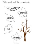 Leaf coloring pages
