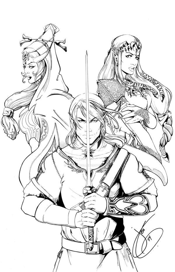 Legend of zelda twilight princess inks by jenbroomall on