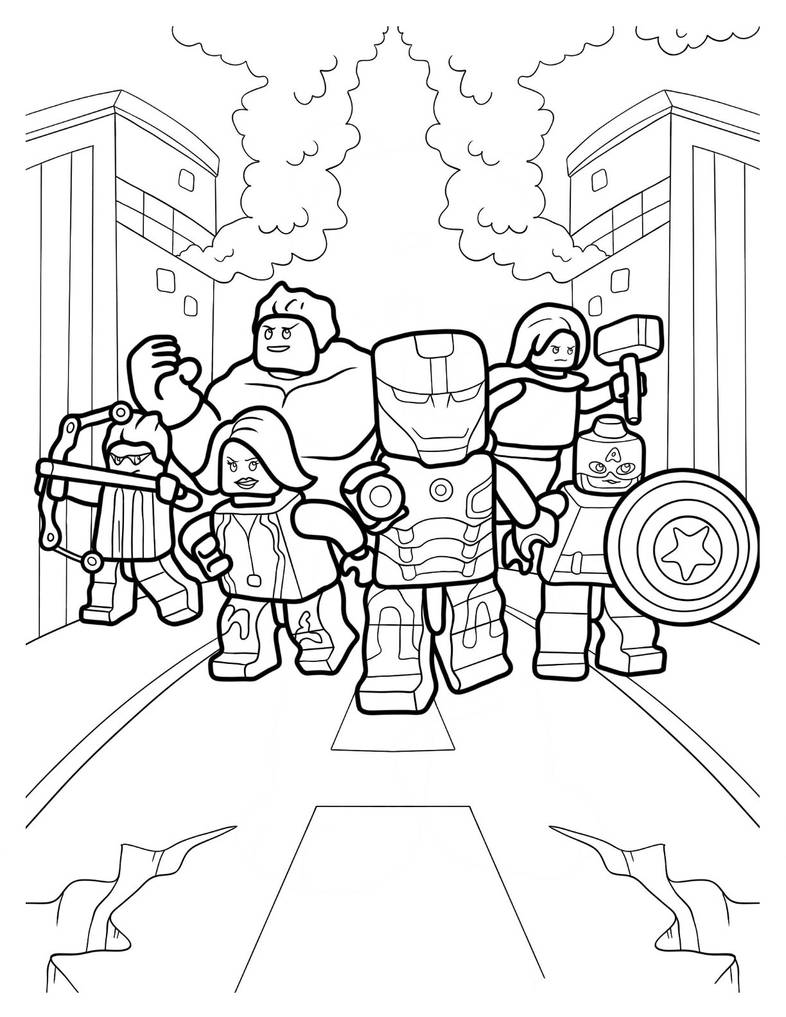 Lego avengers coloring pages by coloringpageswk on