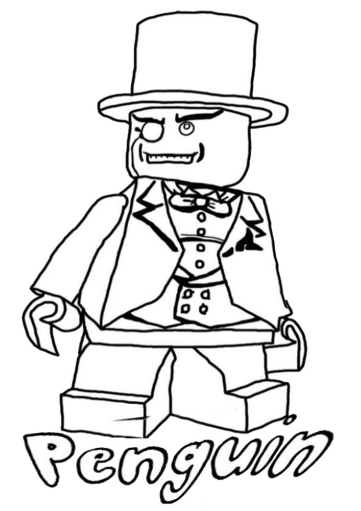 Free easy to print lego batman coloring pages