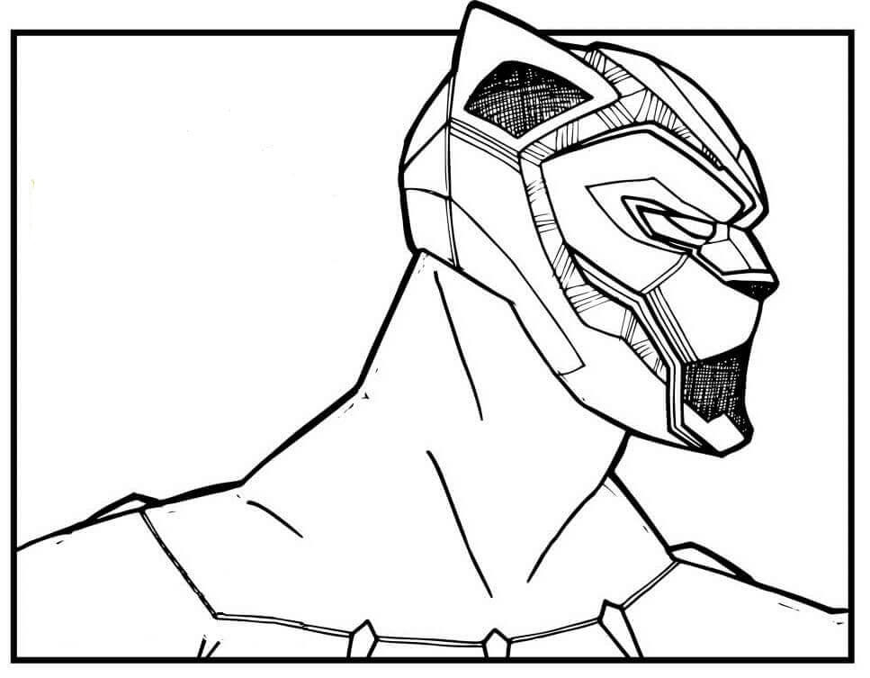 Black panther coloring pages by wk