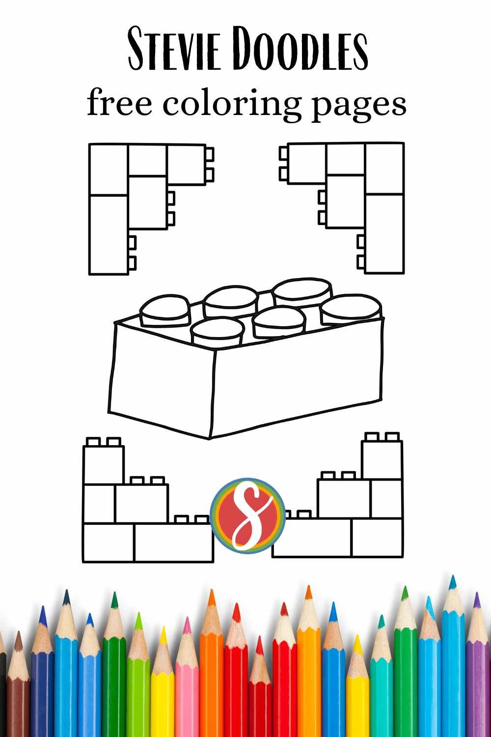 Free lego coloring pages â stevie doodles