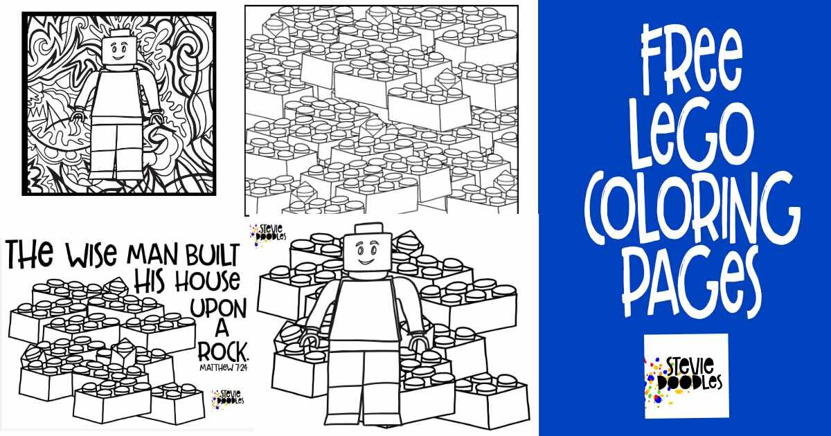 Free lego coloring pages â stevie doodles
