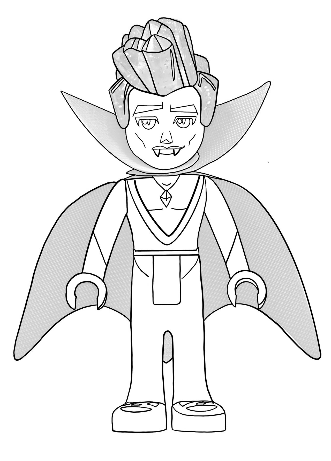 Balthazar coloring page grayscale by goomba on