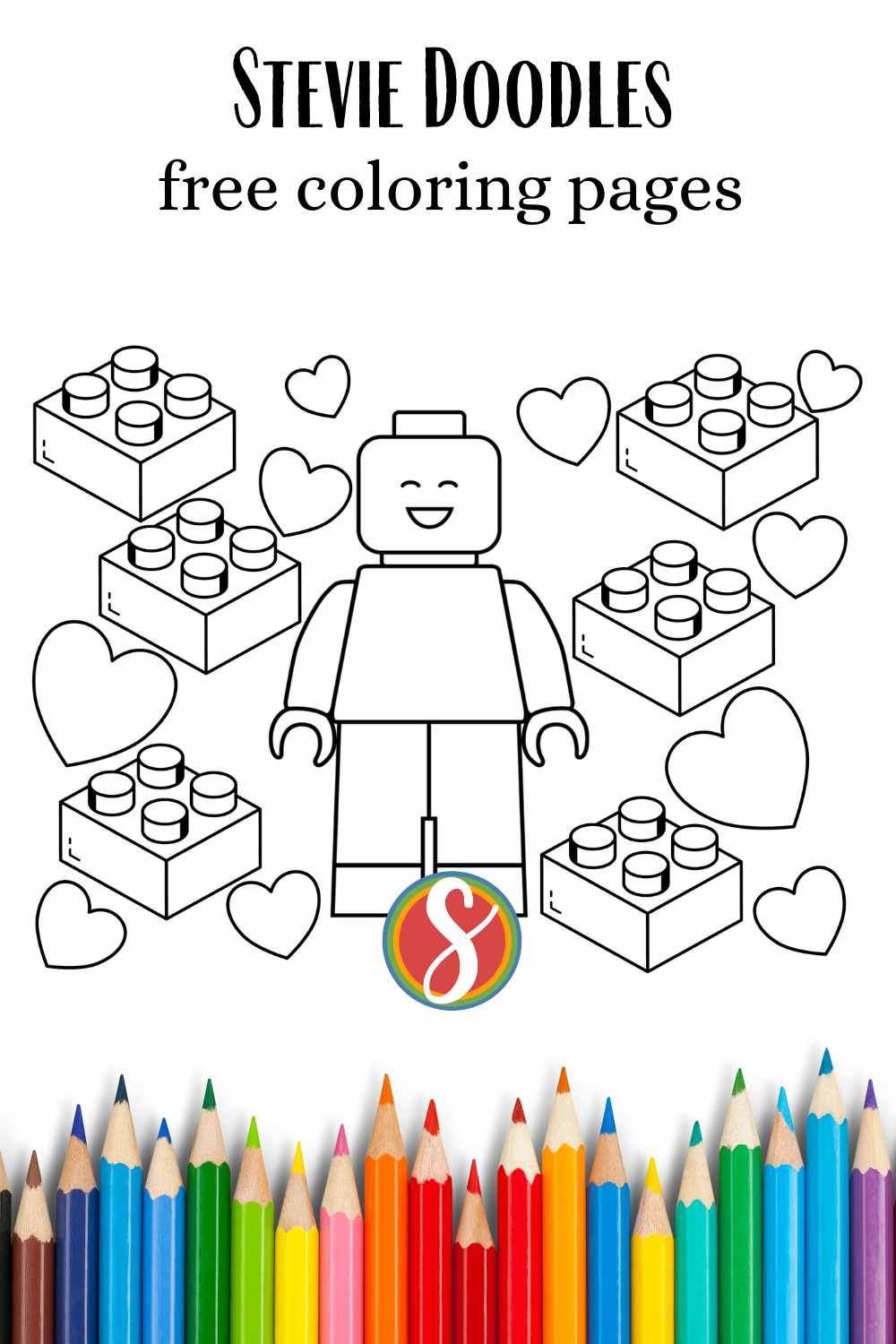 Free lego coloring pages â stevie doodles