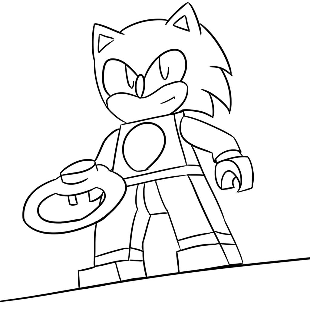 Sonic the lego dimension lineart by xero