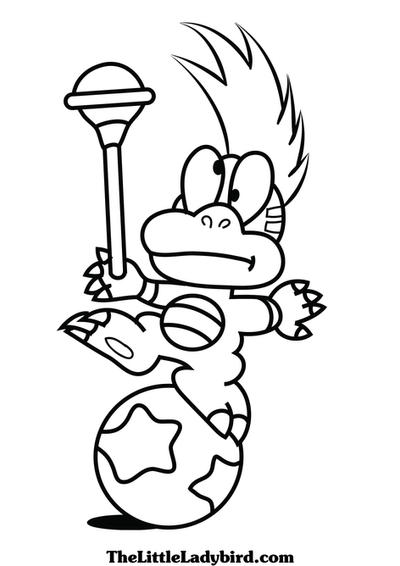 Lemmy koopa drawed without no color by superthefluffylizard on
