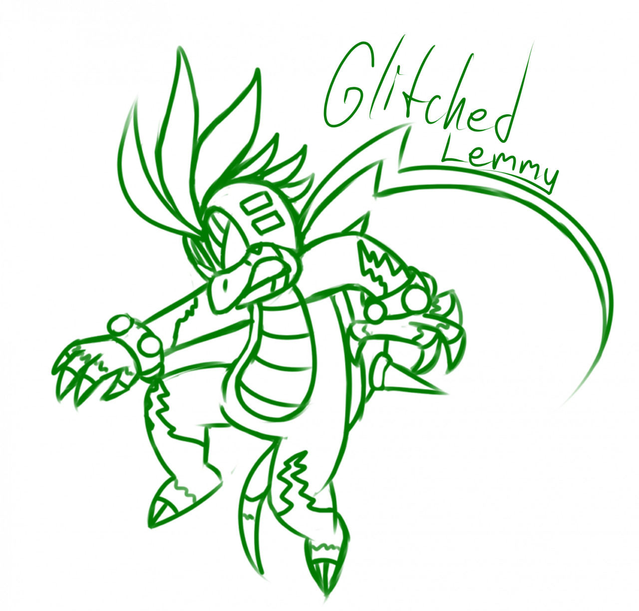 Iggys loss au glitched lemmy doodle by reneesinnerirken