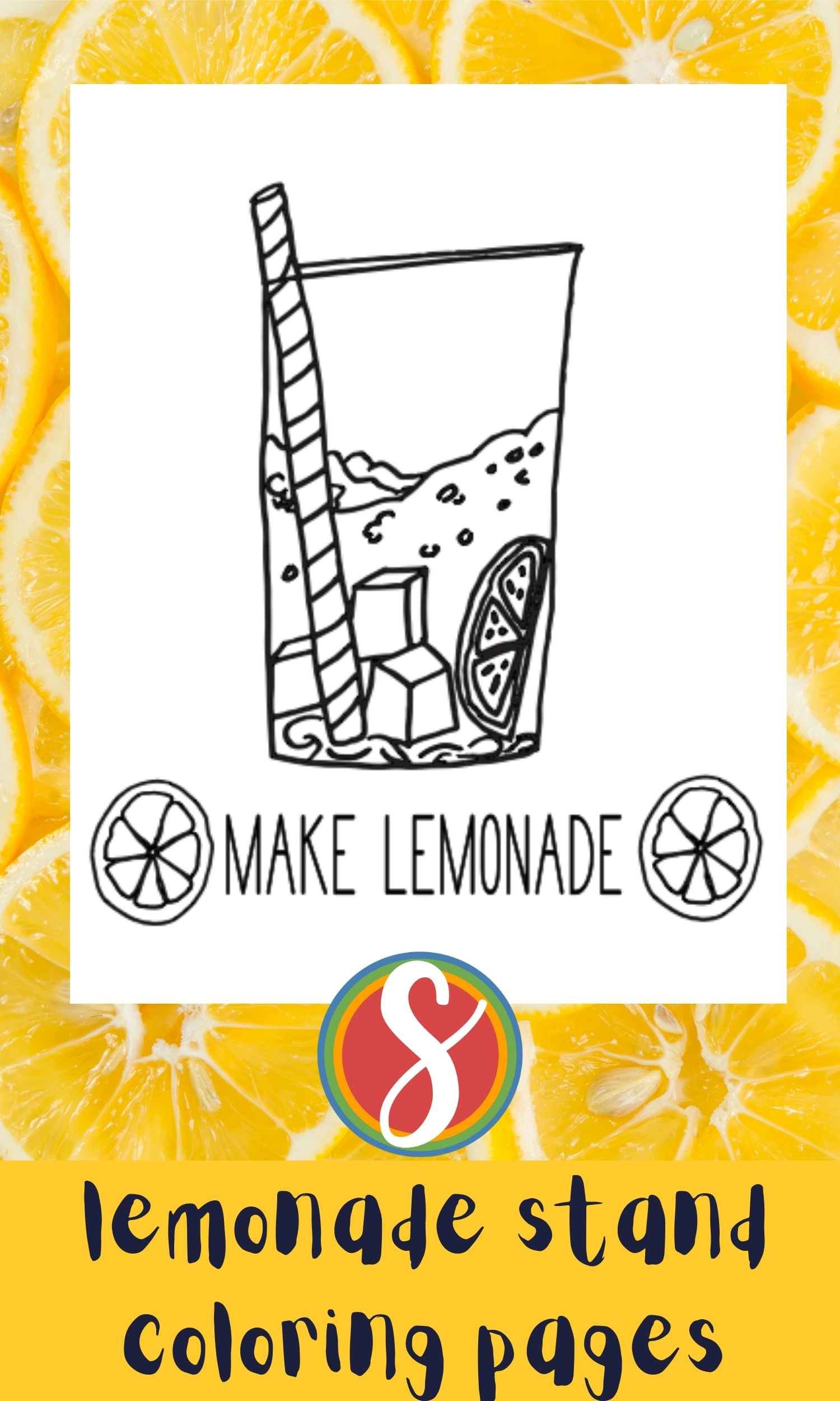 Free lemonade lemons coloring pages â stevie doodles