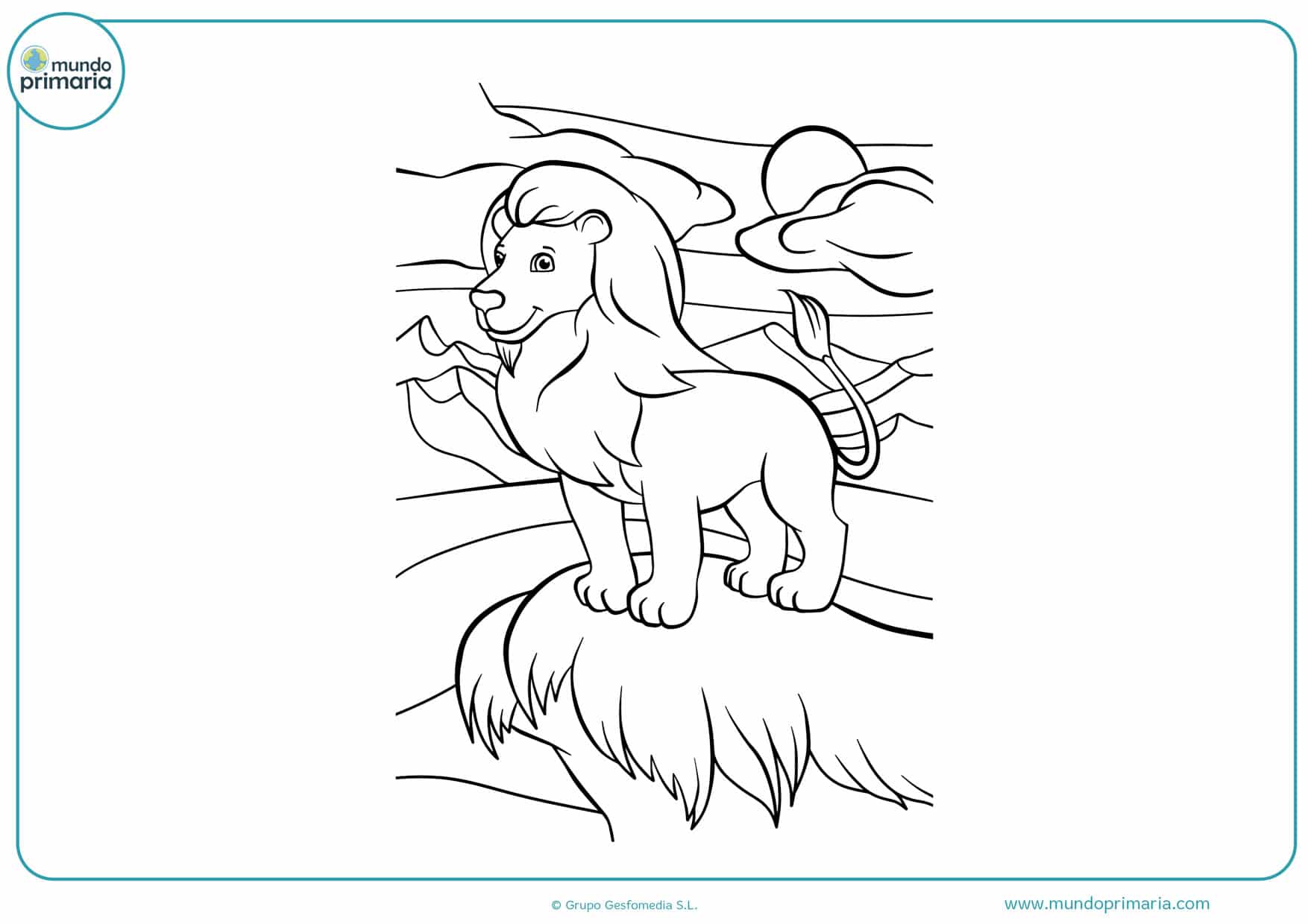 Dibujos de leones para colorear a lãpiz o o quieras