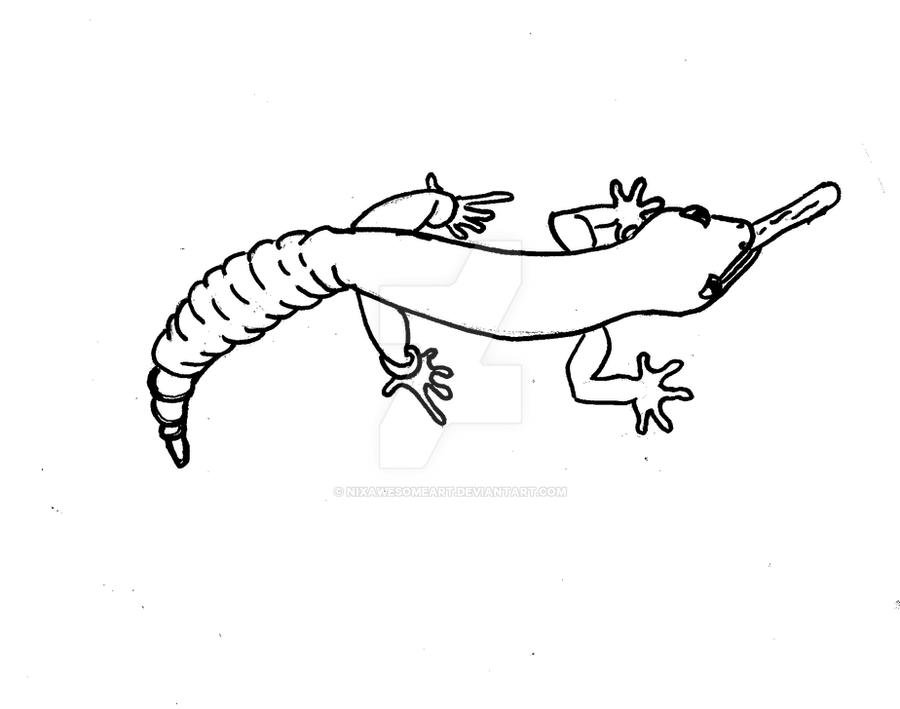 Leopard gecko coloring page by nixawesomeart on