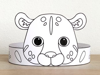 Leopard jaguar mask printable coloring