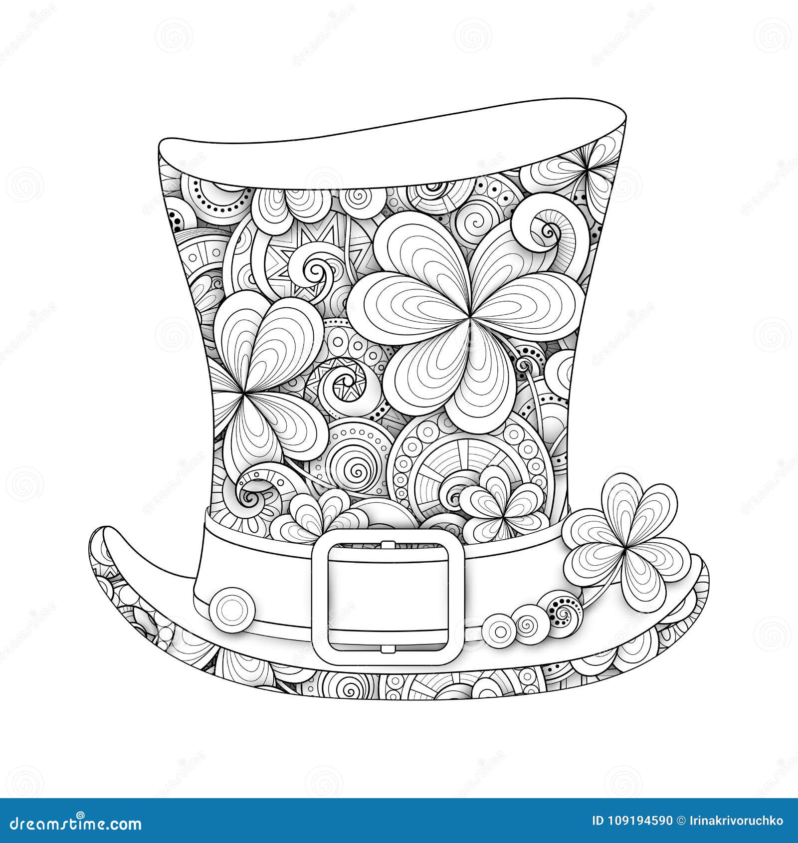 Leprechaun vintage top hat illustration stock vector