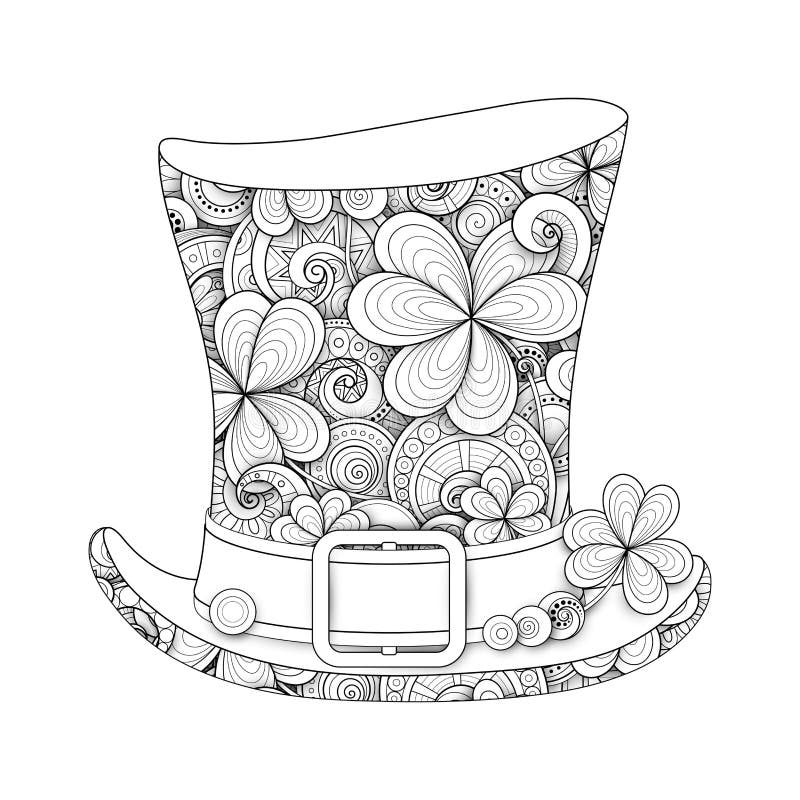 Leprechaun vintage top hat illustration stock vector