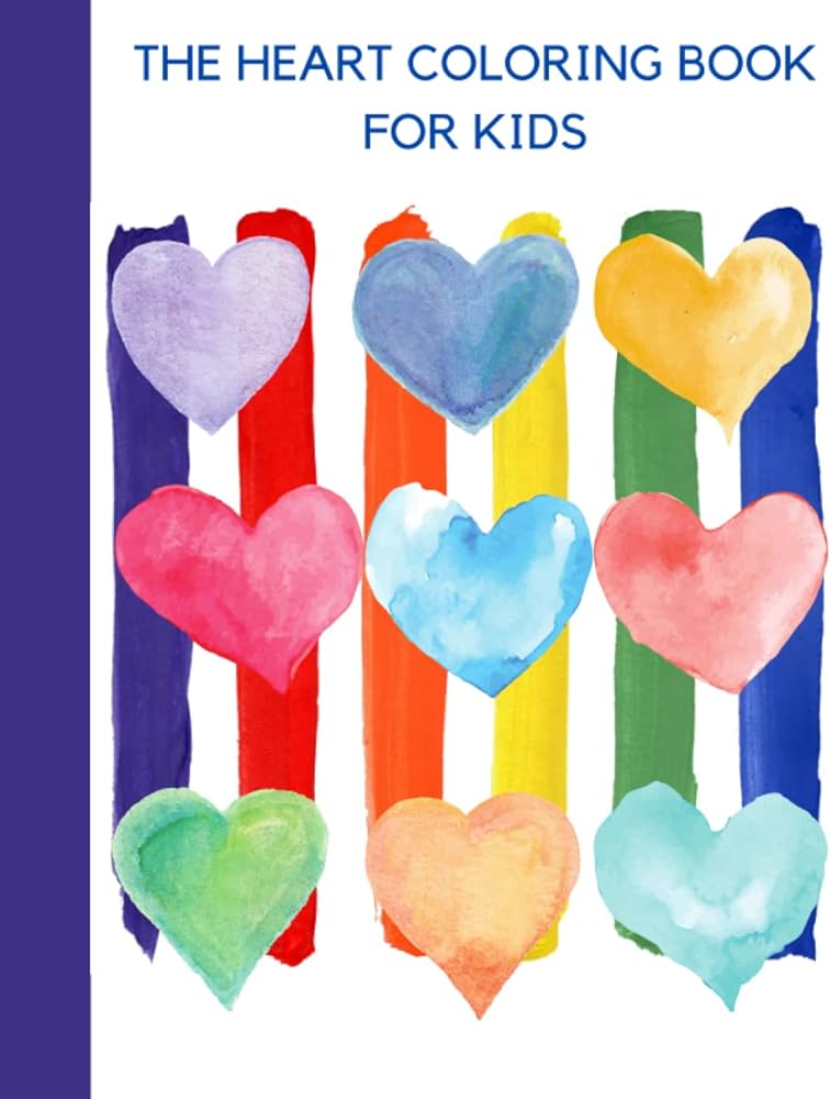 The heart coloring book heart theme coloring book for kids x pag multi