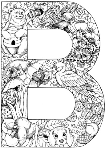 Desenho de letra b para colorir desenhos para colorir e imprimir gratis