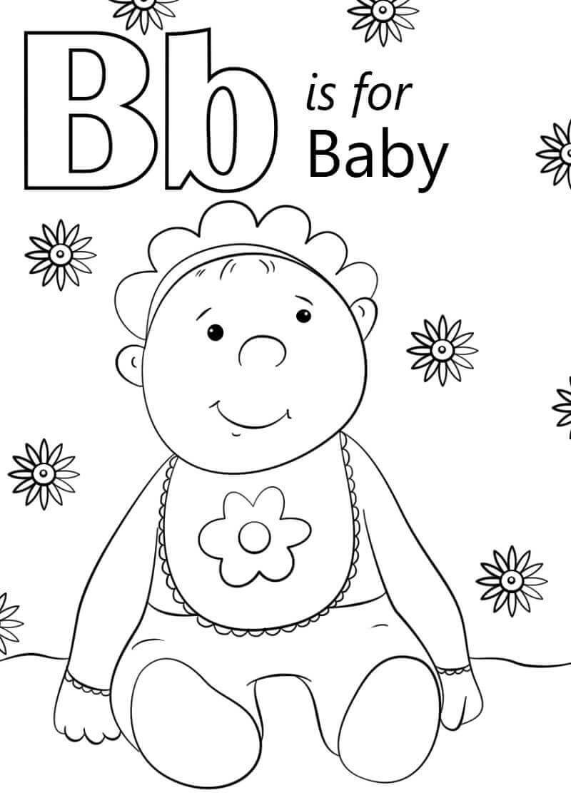 Bebã letra b para colorear imprimir e dibujar â