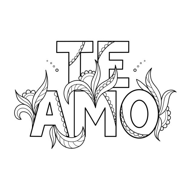 Te amo spanish stock illustrations royalty