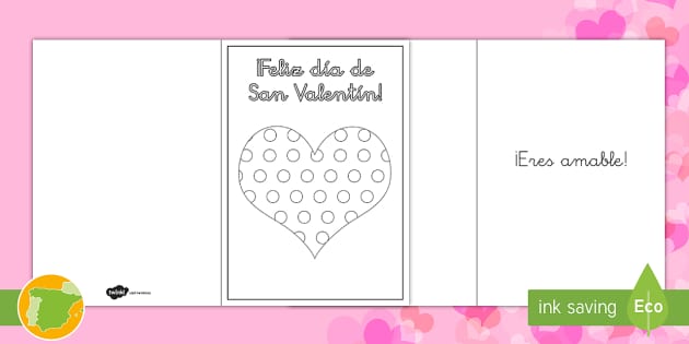 Tarjetas dãa de san valentãn teacher made