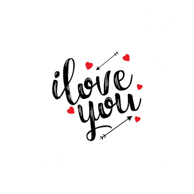 Heart i love you vectors illustrations for free download