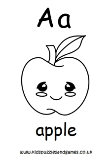 A for apple louring sheet